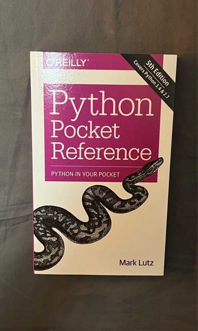 Python Pocket Reference （分類：教科書）位於 Hong Kong。 由 hyj320_ 提交（商品編號 1446081814，圖片 1）。簡介： 冇睇過，好新淨 只限郵寄/烏溪沙馬鞍山站面交。