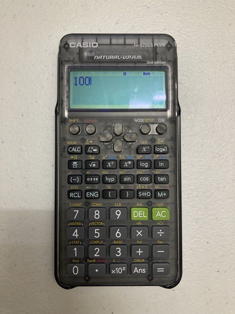 READ CAPTION❗️Casio fx-570ES PLUS Transparent Scientific Calculator (Category: Office & Business Technology) located in Taguig. Submitted by _beyyy (Listing ID 1446113006, Image 2). Description: RFS: Already bought a new one allowed for the boards PAYMENT FIRST MOP: Gcash MOD: Lalamove / J&T - Casio fx-570ES PLUS Scientific Calculator (Barely used) - Canon F-789SGA (Well used) - Includes original black Casio pouch - Good working condition - Perfe