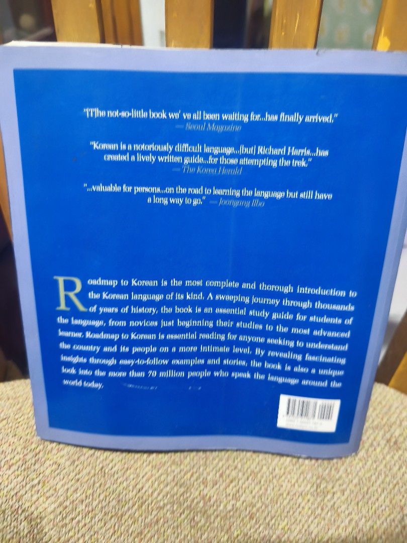 Roadmap To Korean Richard Harris Book (Category: Textbooks) located in Muntinlupa City. Submitted by silent_mute (Listing ID 1446031445, Image 2). Description: Gcash/BPI Roadmap to Korean is the most complete and thorough introduction to the Korean language of its kind. A sweeping journey through thousands of years of history, the book is an essential study guide for students of the language, from novices just beginning their studies to the most 