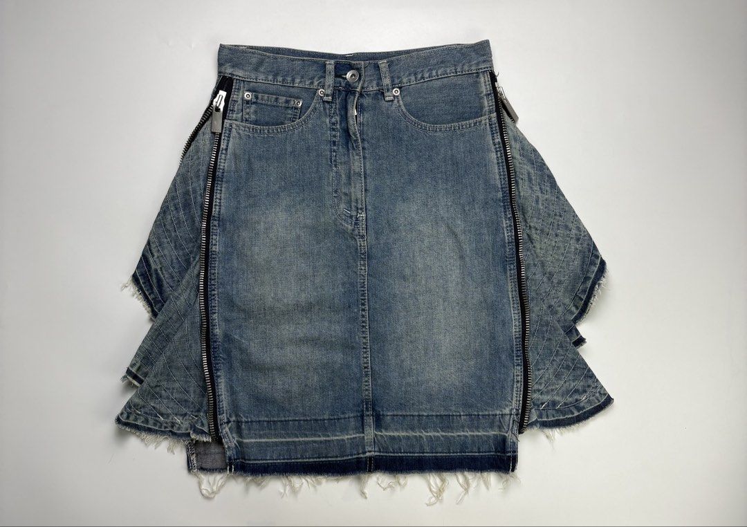 Sacai Peplum Denim Skirt (Category: Skirts) located in Cavite. Submitted by sc_rcity (Listing ID 1446159768, Image 1). Description: Tagged Size : Small Women’s In Great Condition Sign of Wear Zipper : Ykk Made in China No Inclusion Waist 13.5 Length 22.