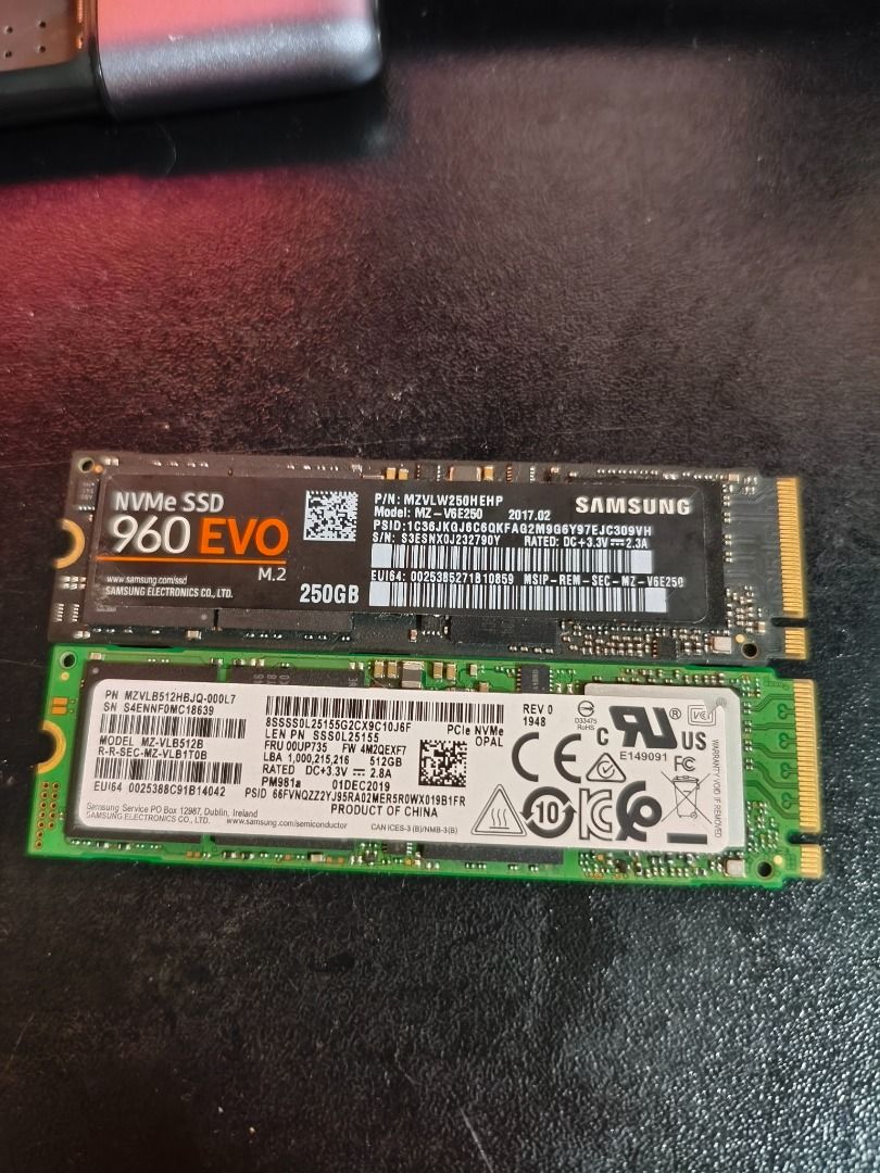 Samsung 512GB SSD nvme