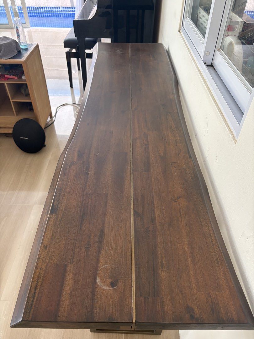 Solid Long table (Category: Tables & Sets) located in Singapore. Submitted by swiftfish.e0bbde (Listing ID 1446121726, Image 2). Description: Length:1.6m, depth:$40cm, height:80cm Irregular edges, very stylish and creative..