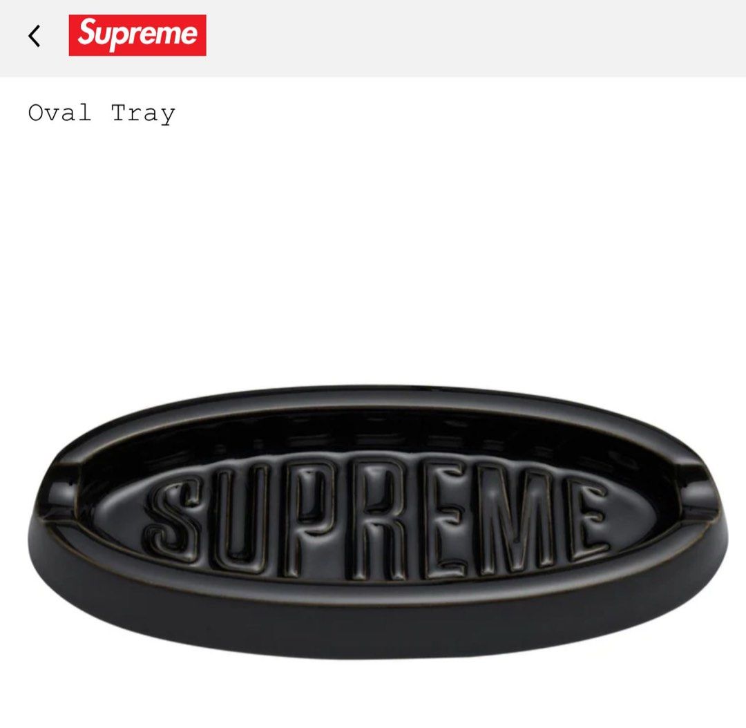 Supreme Oval Tray Black Ceramic492668757517936640