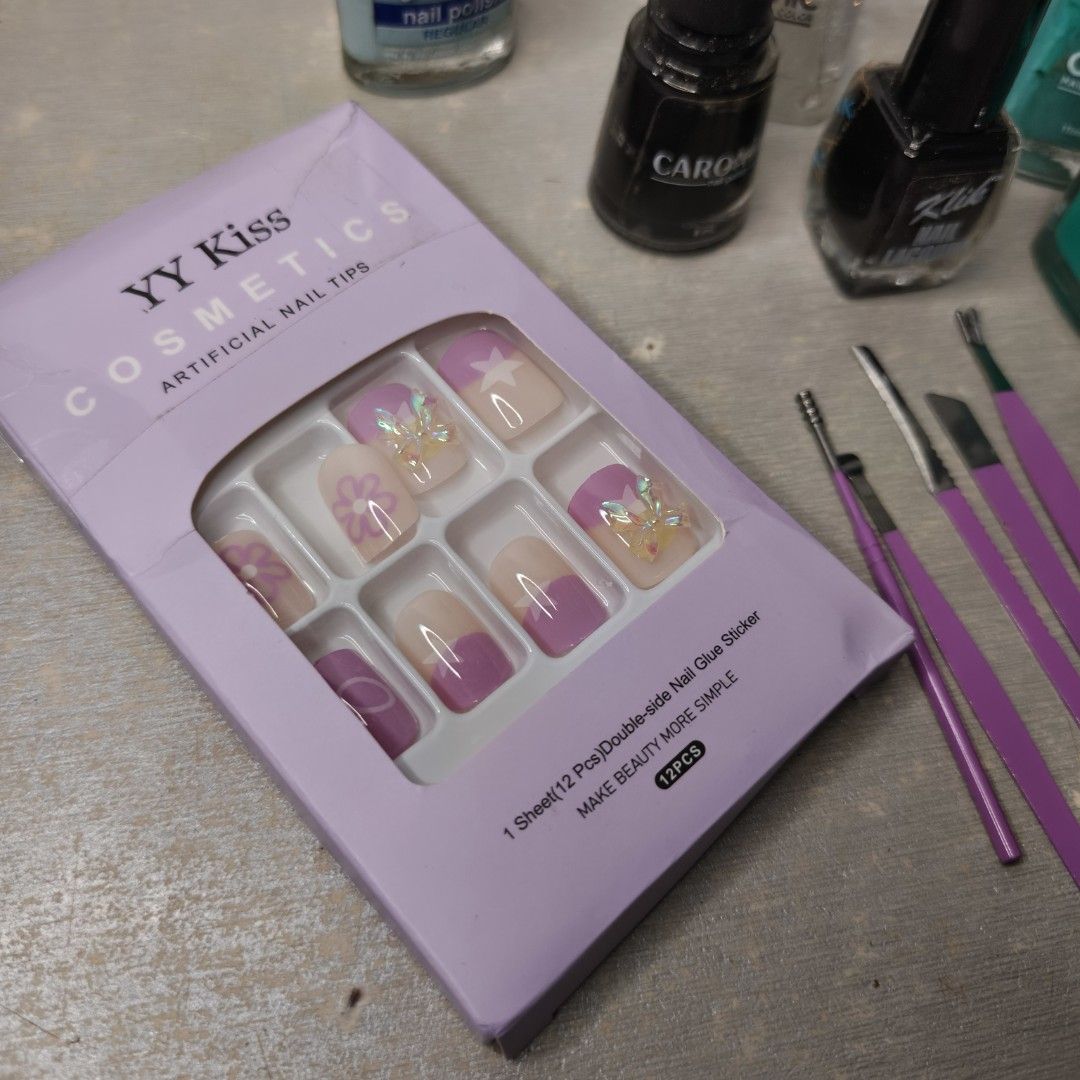 Take All Nail Care Set Artificial (Category: Hands & Nails) located in Cavite. Submitted by donyachuHandicraft (Listing ID 1446099853, Image 2). Description: Take All Only Artificial Nail Tips Nail Care Set Nail Polish RFS: Decluttering ASAP Please view all photos before purchasing Pay tru Gcash Ship tru Gogoexpress Lalamove Sf c/o by the buyer Location Dasma Cavite.