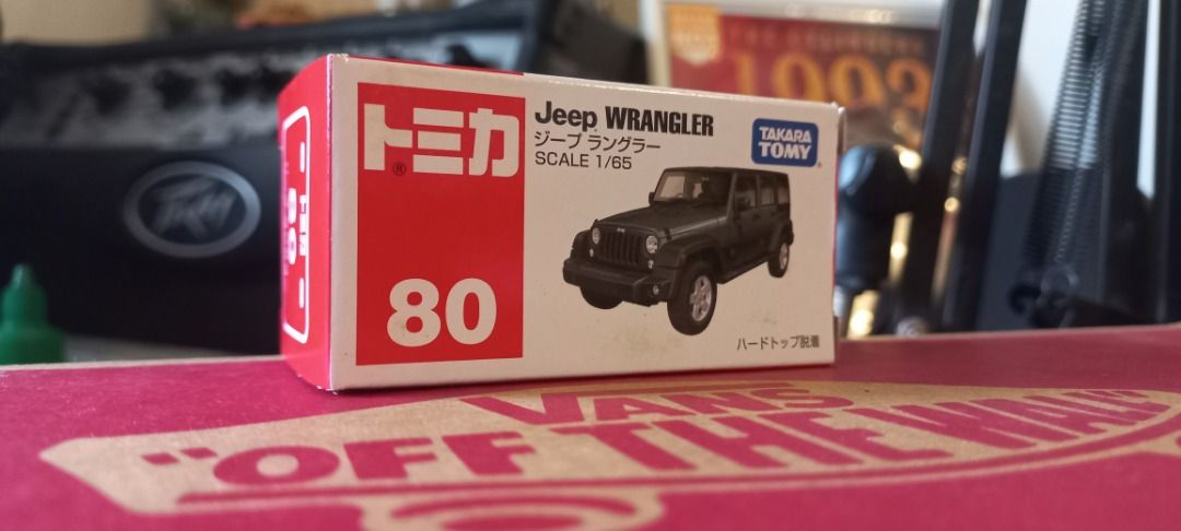 TOMICA No. 80 Jeep WRANGLER (Category: Vehicle & Diecast Models) located in Las Pinas. Submitted by sam_twin_d (Listing ID 1446067150, Image 2). Description: Tomica No. 80 Jeep Wrangler in excellent condition. A retired mainline release. Perfect for Tomica collectors and Jeep enthusiasts. 📦 Includes original box. Want a closer look? Message me for more pictures!.