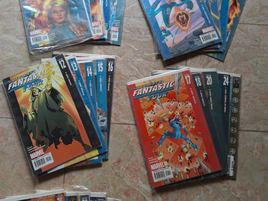 Ultimate Fantastic Four (Category: Comics & Manga) located in Paranaque City. Submitted by rociarra2019-99005 (Listing ID 1126338439, Image 2). Description: 150php for each ☆☆ not available issues ☆☆ 7. 19.21. 22. 23. 30. 31. 34 pick-up location Ramon Pascual Institute Paranaque. Grab or other service ok but you arrange everything including payment *** CASH only *** SEND TEXT .