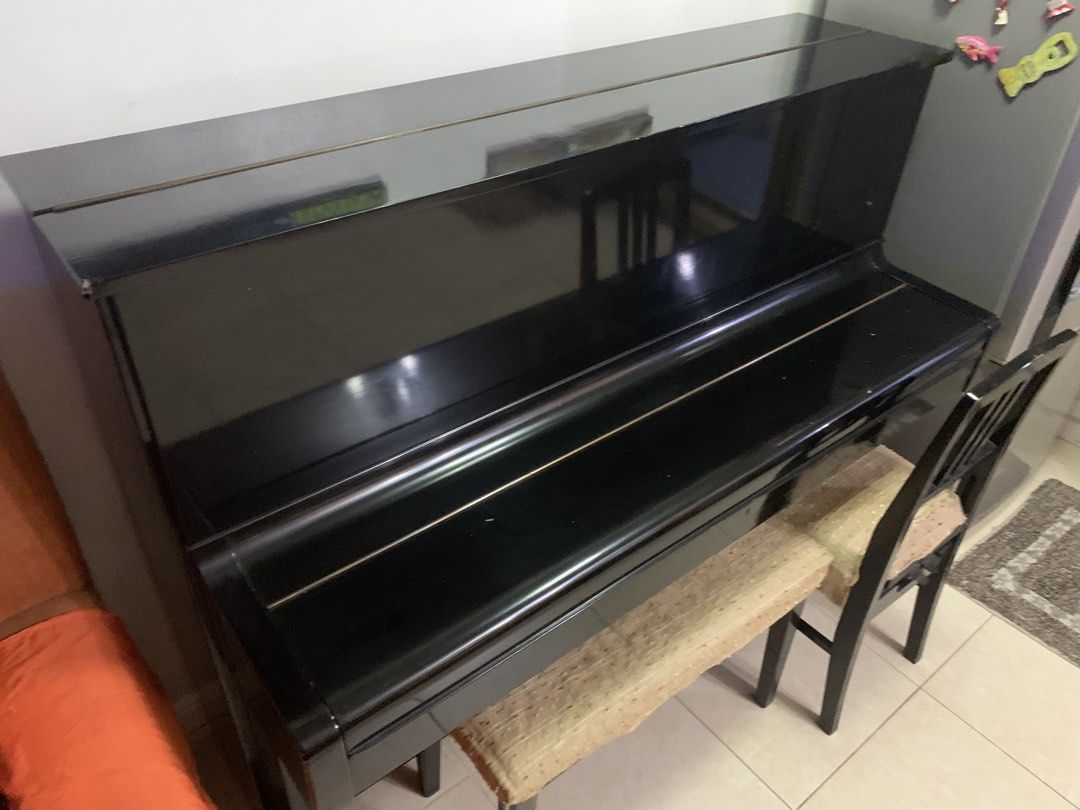 Upright Piano - Yamaha U1E (Category: Musical Instruments) located in Quezon City. Submitted by jamesisnowhere (Listing ID 1446072125, Image 2). Description: Yamaha U1E Upright Piano (Japan Made) Selling our Yamaha U1E upright piano as we are decluttering. This is a well-known, durable Japanese-made model often used for study and practice. Condition: • All keys present and functioning • Needs tuning (has not been serviced recently) • A few upper 
