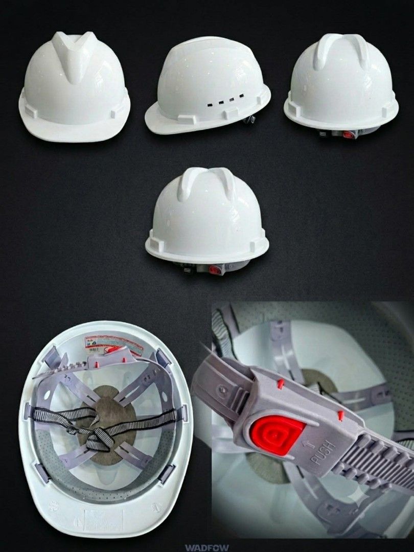 White Safety Hard Hat Helmet Earthquake Construction (Category: Helmets and other Riding Gears) located in Quezon City. Submitted by brigdog (Listing ID 1446132923, Image 2). Description: - White safety helmet - Adjustable inner strap for a secure fit - Vented design for breathability - Protects your head on the job site - Durable and reliable - Ready for your next project.