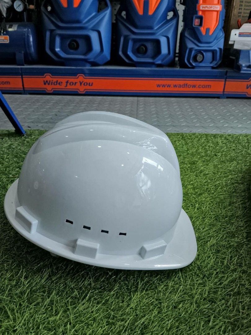 White Safety Hard Hat Helmet Earthquake Construction (Category: Helmets and other Riding Gears) located in Quezon City. Submitted by brigdog (Listing ID 1446132923, Image 1). Description: - White safety helmet - Adjustable inner strap for a secure fit - Vented design for breathability - Protects your head on the job site - Durable and reliable - Ready for your next project.