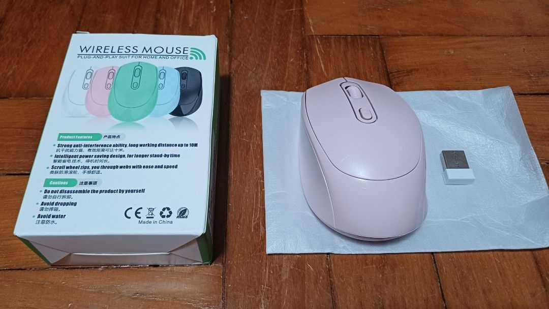 Wireless Mouse Plug and Play USB Receiver Pink492593330332651520