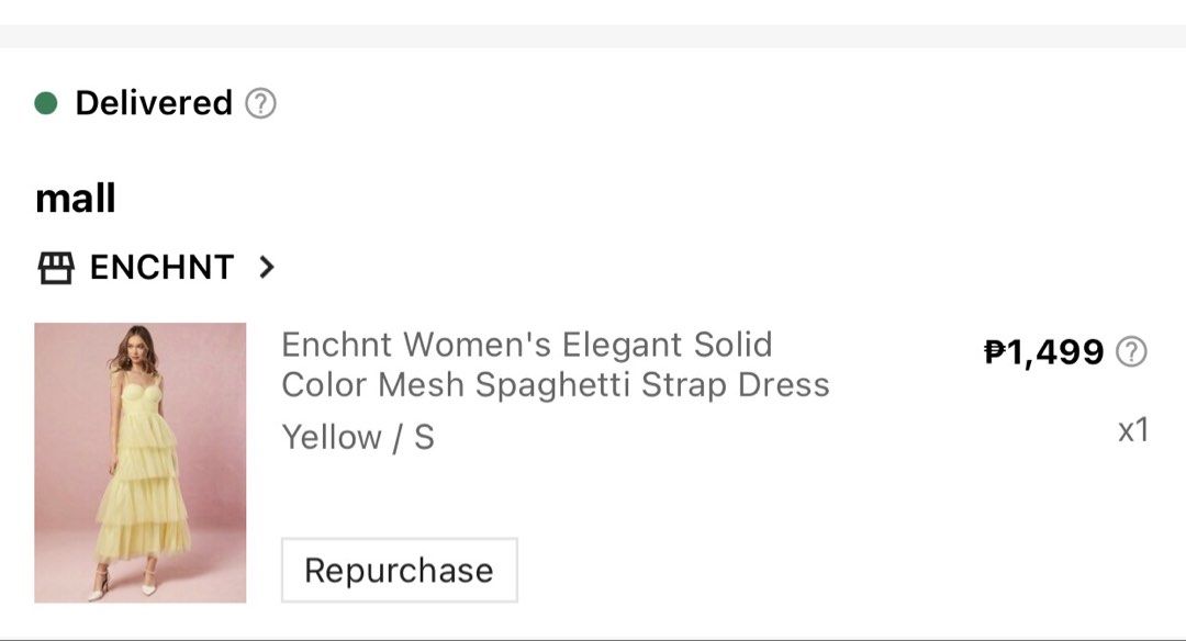 Yellow Mesh Spaghetti Strap Dress (Category: Dresses) located in Iloilo. Submitted by errrr0r (Listing ID 1446096913, Image 2). Description: used once only!!! originally bought for ₱1,499 (see 2nd photo) add ₱100 for shipping.