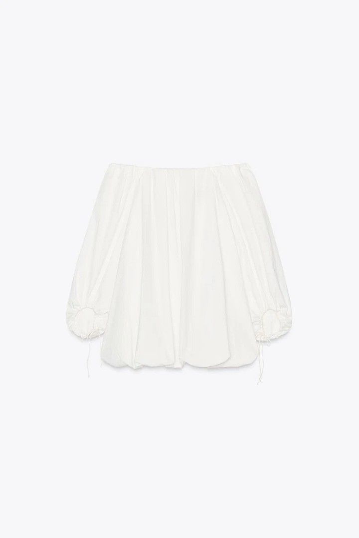 ZARA OFF SHOULDER FLOUNCED DRESS (Category: Dresses) located in Caloocan City. Submitted by ecstuffs (Listing ID 1446035764, Image 3). Description: Brand new with tag..