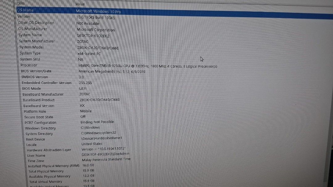 ZOTAC Mini PC Intel Core i5 Windows 10492834471627335681