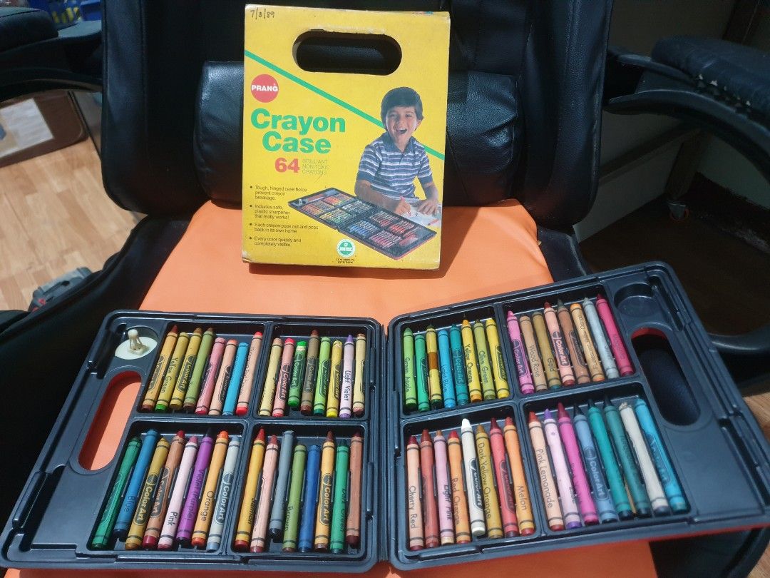 1989 VINTAGE PRANG CRAYON CASE 64 CRAYONS (Category: Stationery & School Supplies) located in Malabon City. Submitted by toughMeg (Listing ID 1446342581, Image 3). Description: 1989 VINTAGE PRANG CRAYON CASE 64 CRAYONS ‼COMPLETE WYSWYG PLEASE MANAGE EXPECTATIONS.