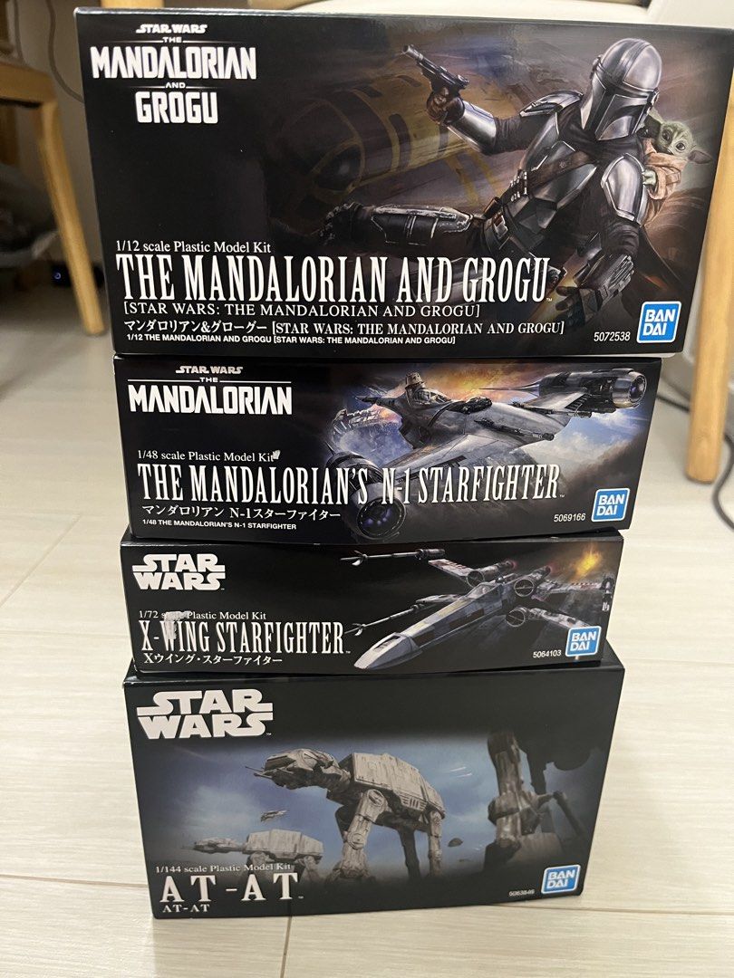 全新 現貨 模型 Bandai Vehicle Model Star Wars Mandalorian n1 starfighter x wing n-1 Razor Crest grogu boba fett 普通版 模型 剃刀冠號 曼達洛人 電鍍版 silver coating trench run set AT-AT ATAT （分類：高達及模型組合）位於 Hong Kong。 由 super.edmond 提交（商品編號 1446307024，圖片 2）。簡介： 全新 少量現貨 Bandai Vehicle Model Star Wars Mandalorian & grogu 電影版 $420 Razor Crest $130 電影版 sold Trench Run set $150 sold N-1 star fighter $360 X wing $150 ATAT $290 Razor Crest $120 普通版 Mandalorian $280 普通版 有 AT-AT