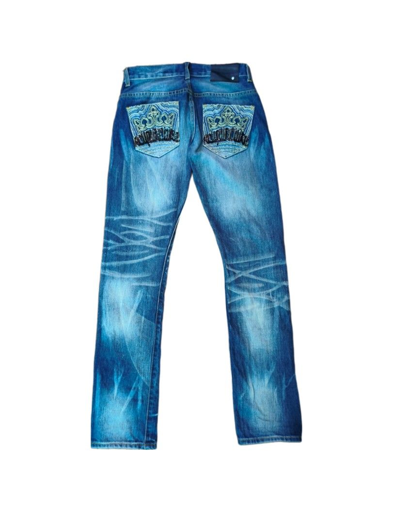 Acupuncture Punk Selvedge Jeans (Category: Jeans) located in Pototan. Submitted by pastthreads (Listing ID 1446187475, Image 2). Description: Acupuncture Punk Selvedge Jeans Dimensions Measured in inches Size: 28 on tag 30 when measure Front Rise: 8.5 thigh: 10 Length: 42 Hem: 7 Excellent.