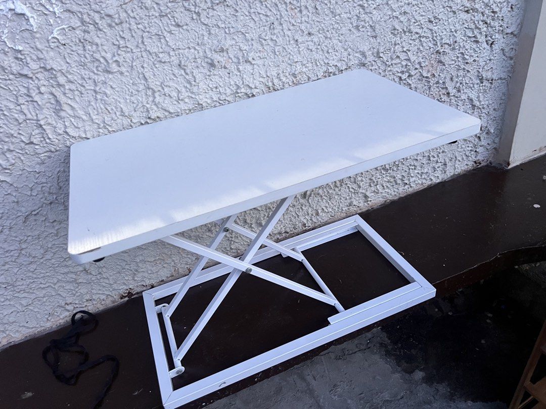 Adjustable Standing desk (Category: Other Accessories) located in Imus. Submitted by loveforseconds (Listing ID 1446286735, Image 2). Description: Adjustable standing desk Used as laptop stand Decluttering GCASH/ Maya 📍 Imus Shipping c/o buyer.