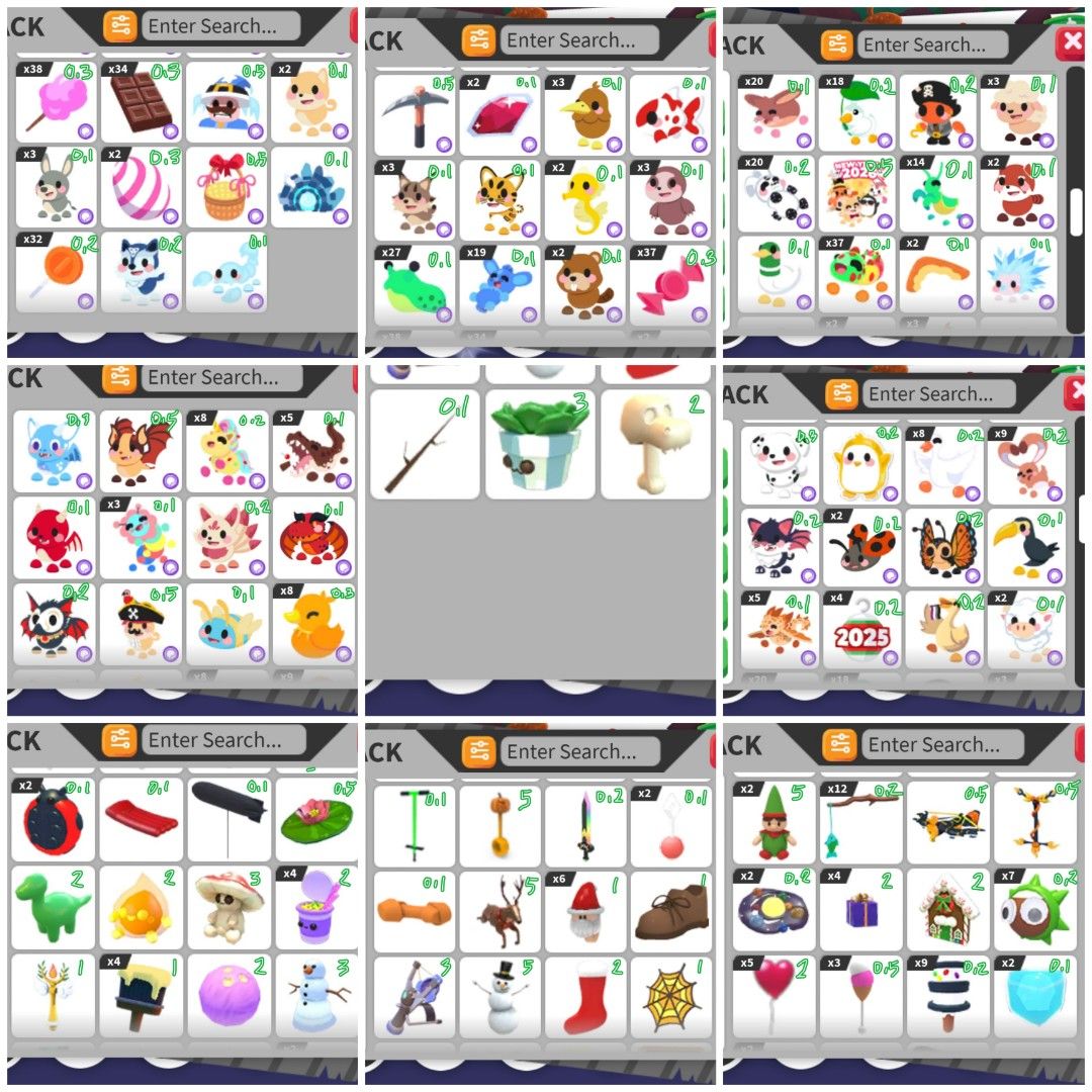 Adopt Me Pets and Items for Sale (Category: In-Game Products) located in Caloocan City. Submitted by larashy (Listing ID 1446164000, Image 1). Description: - Accepting maribank and gcash - Prices vary per item. - Message for specific item availability..