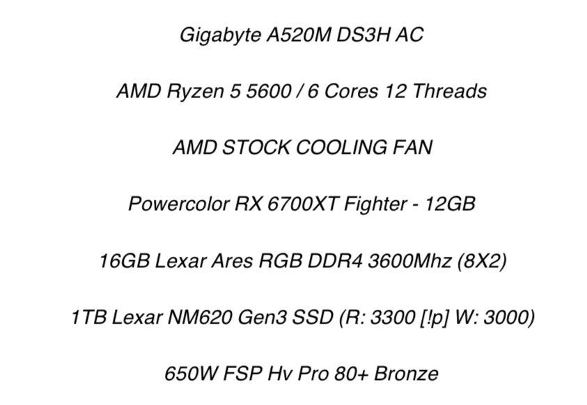Aftershock 6700XT build