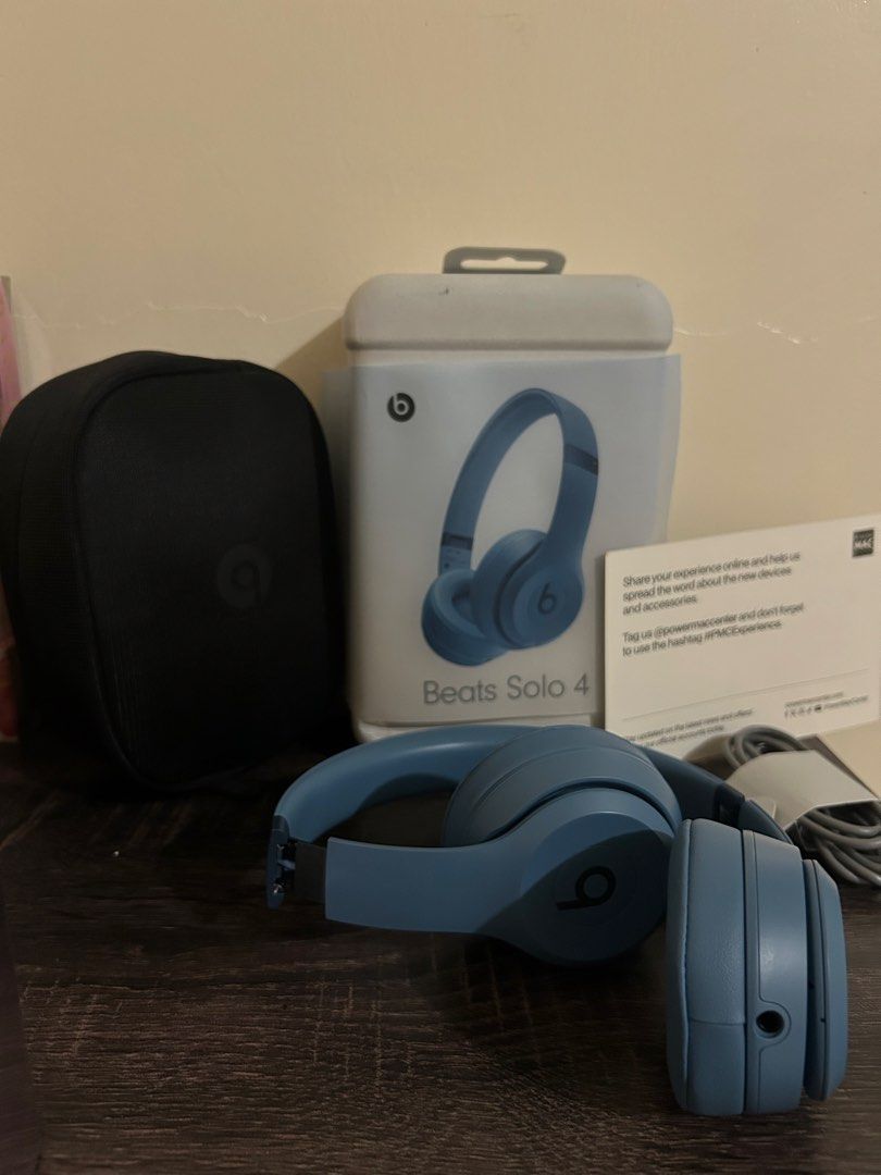 Beats Solo 4 Headphones - Stone Blue (Category: Headphones & Headsets) located in Quezon City. Submitted by carla099 (Listing ID 1446164751, Image 2). Description: Beats Solo 4 Headphones 🎧 - Color: Stone Blue - Includes: Original Box, Carrying Case, Charging Cable - Features: Great Sound Quality, Comfortable Fit - Very rarely used and in excellent condition. - Ready for a new owner! .