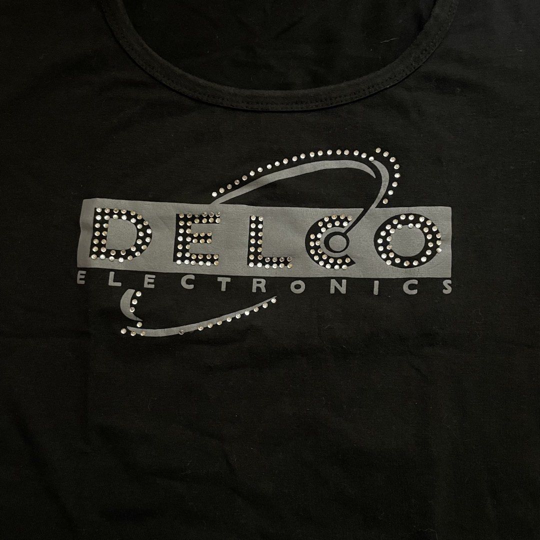 Black Delco Electronics T-shirt with Rhinestone Logo (Category: Tshirts & Polo Shirts ) located in Taguig. Submitted by 515dlor_ (Listing ID 1446305001, Image 2). Description: .