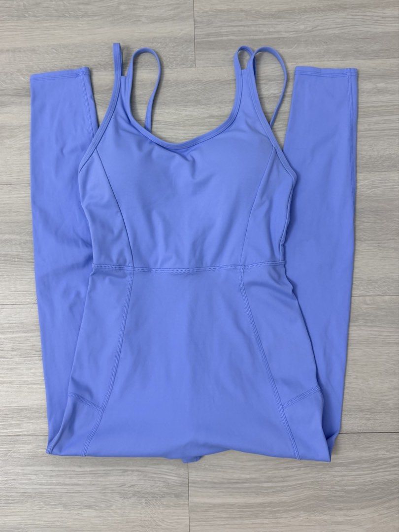 Blue Yoga Jumpsuit - small (Category: Jumpsuits) located in Jaen. Submitted by cutecottons09 (Listing ID 1446228948, Image 3). Description: Chest width - 13 inches Selling super low 🥺 No pads but with pad slots Rfs : Hindi nagagamit and small on me too True to size and very flattering ang fit 💯 No flaws 💯 VGUC to EUC condition 👌 - Features spaghetti straps and a low back design - Made with stretchy material - Full length legs - Fits true to s