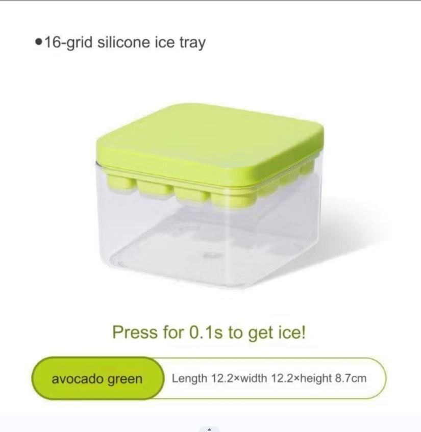 Brand New Hygiene and Space Saving 16 Grid Ice Cube Tray with Cover