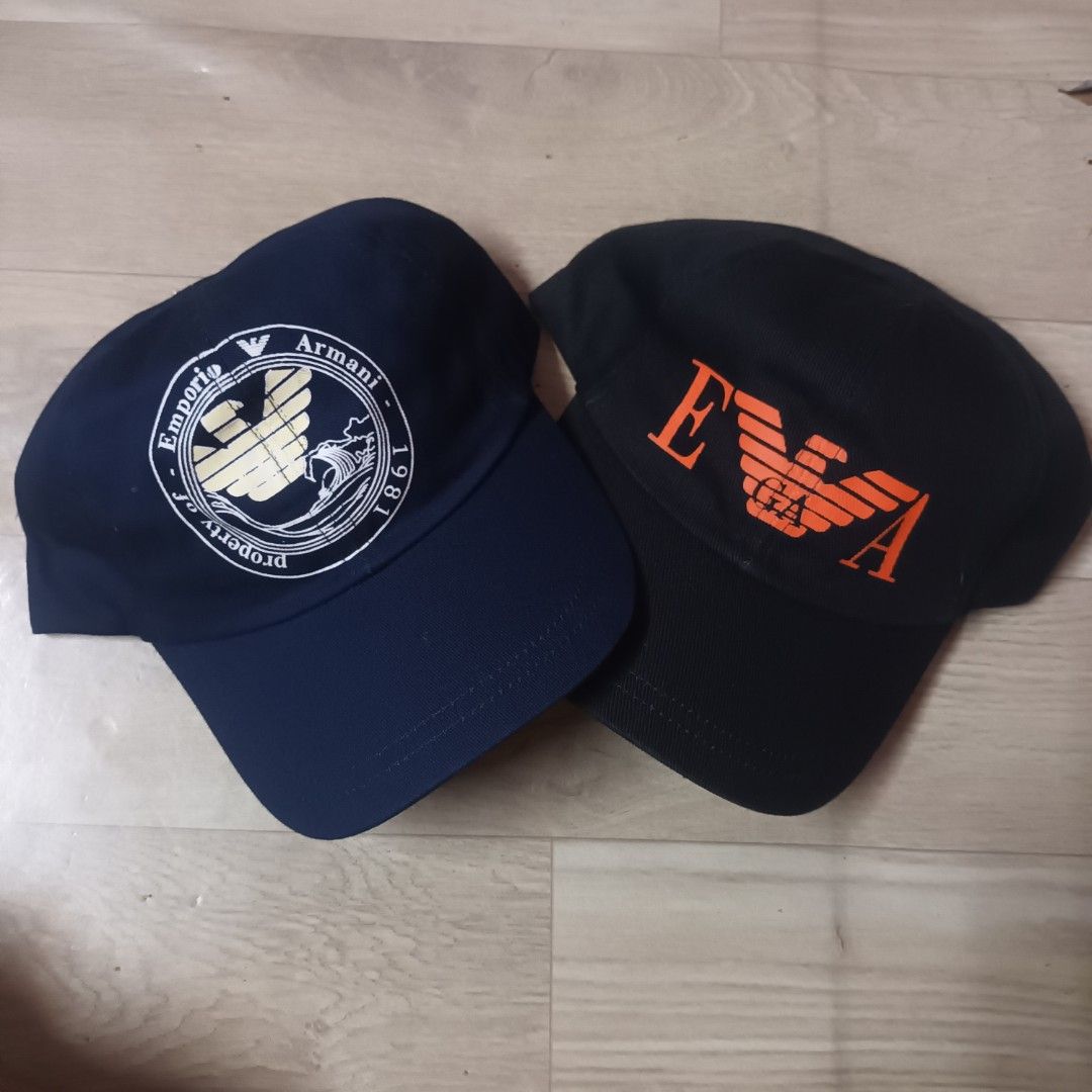 Bundle Sale Emporio Armani Caps (Category: Caps & Hats) located in Manila. Submitted by itsnik444 (Listing ID 1446329833, Image 1). Description: Mode of Payments: •GCASH Courier: • LALAMOVE ( Same day Delivery) • J&T EXPRESS • LBC ❗️ Product color may slightly vary due to photographic ❗️ DISCLAIMER: We are not associated or affiliated with any brand posted.