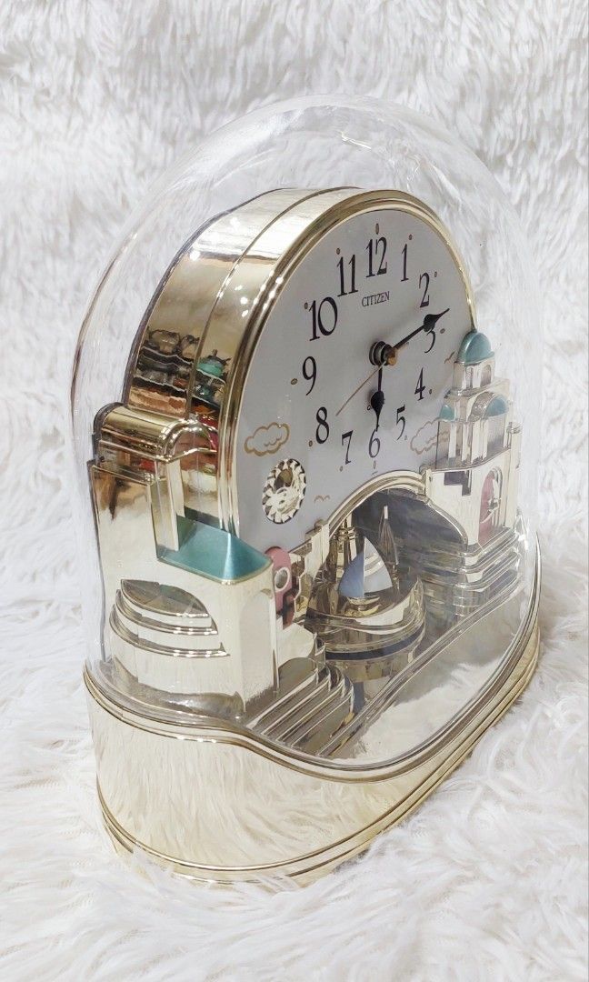 Citizen Decorative Dome Clock (Category: Clocks) located in Binan City. Submitted by sakuratreasuresph (Listing ID 1446259674, Image 3). Description: ✨ Timeless Beauty from Japan 🇯🇵🕰️ Bring a touch of elegance to your home with this preloved Citizen decorative dome clock. Featuring a charming architectural design, a crystal-clear dome cover, and a rotating pendulum, this piece is both a functional timepiece and a beautiful display accent. 🌸 A