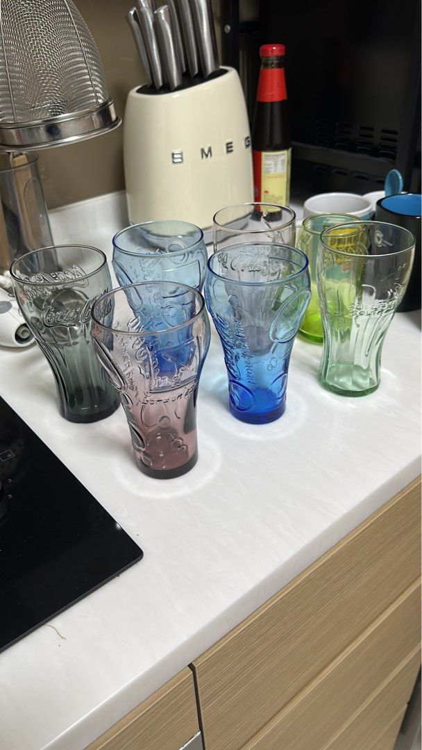 Coca-Cola Colored Glasses Set
