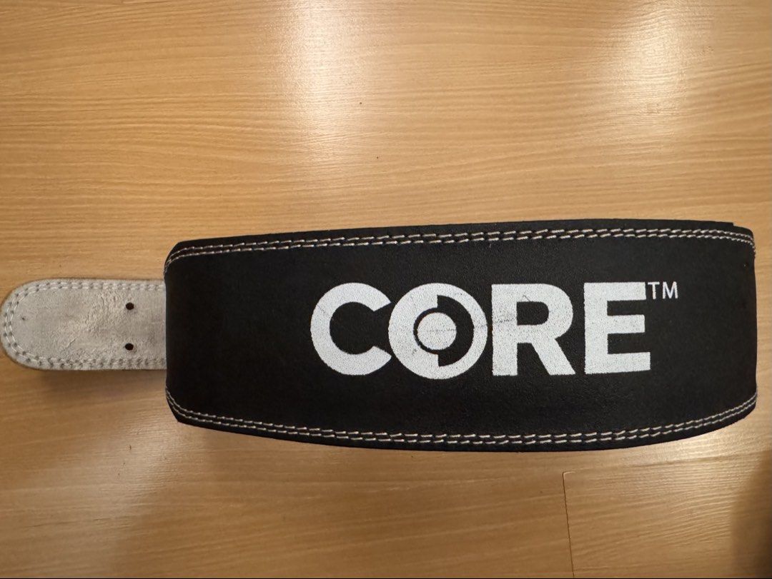 CORE Weightlifting Belt XL Black Leather (Category: Toning & Stretching Accessories) located in Taguig. Submitted by crossmill23 (Listing ID 1446327646, Image 1). Description: - CORE weightlifting belt - Color: Black leather with white stitching - Size: XL - Provides good support for lifting - Shows some signs of use but is fully functional - Perfect for your next workout session - RFS: Not used anymore.
