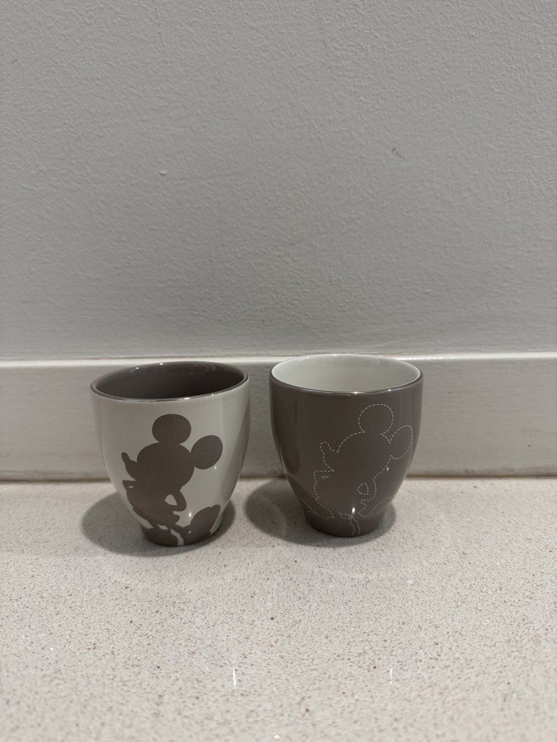 Disney Mickey Mouse Glass Cups Set of 2