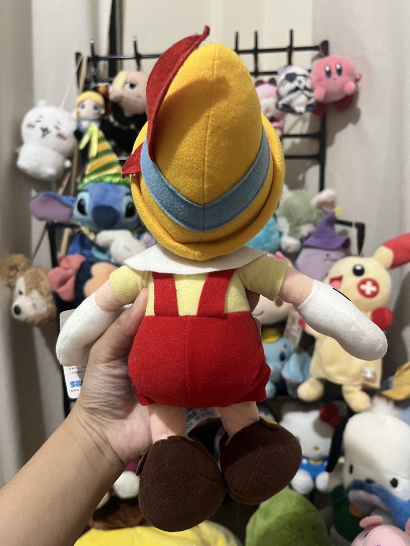 Disney Pinocchio Plush Toy with Tag (Category: Plushies & Soft Toys) located in Taytay. Submitted by blitzncharms (Listing ID 1446313268, Image 3). Description: Cute Pinocchio plush toy. Classic Disney character design. Comes with original tags attached. Great for collectors or fans of Disney. Soft and huggable. Ready for a new home..