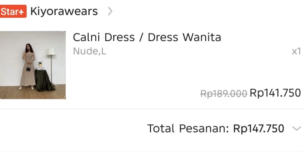 DRESS 💜 (Kategori: Gaun & Rok) berada di Pekanbaru. Dikirim oleh lovmusee (ID iklan 1446323759, Gambar 3). Deskripsi: warna nude ld 86 p 116 pinggang 72 Yang mau tanya tanya boleh chat / Wa 081268025523 (fast respon) 🫶 Oren bisa yah (by request) 😘.