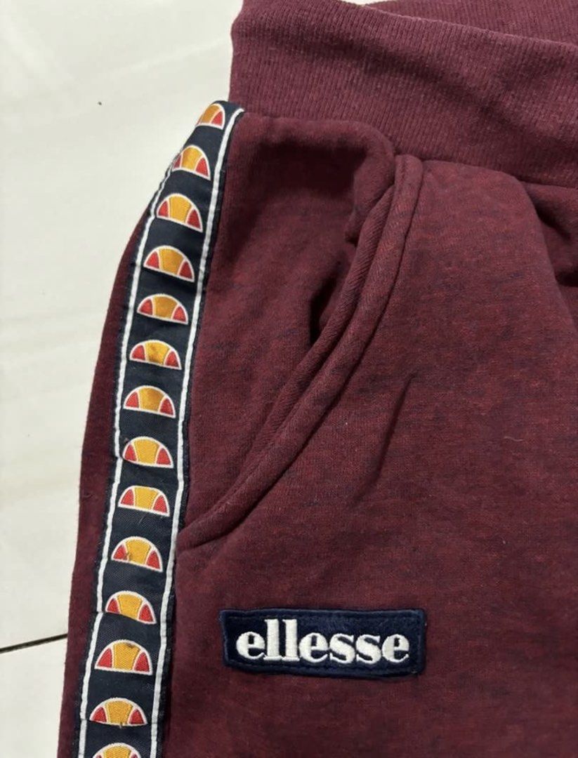 Ellesse Burgundy Sweatpants Size S (Category: Joggers) located in Quezon City. Submitted by edether (Listing ID 1446262350, Image 3). Description: - Burgundy sweatpants from Ellesse - Features classic Ellesse logo patch on front - Side tape detail - Elastic waistband with drawstring - Ribbed cuffs - Comfortable for lounging or casual wear Size Small Waist - 30-34in Length- 39in If you see it posted, it’s available. Last price and details are post