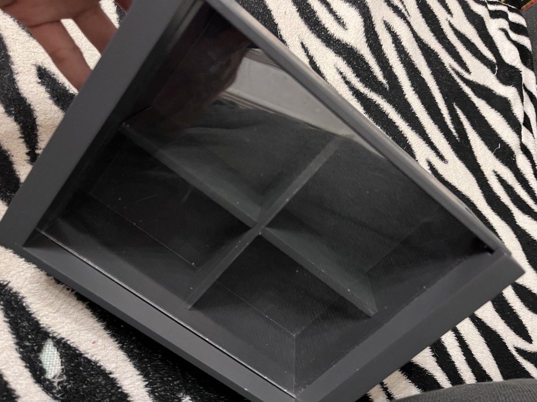 ESPOIR black 4-compartment shadow box collection display case (Category: Storage Boxes & Baskets) located in Quezon City. Submitted by metamerchant (Listing ID 1446318756, Image 2). Description: Shadow box frame.