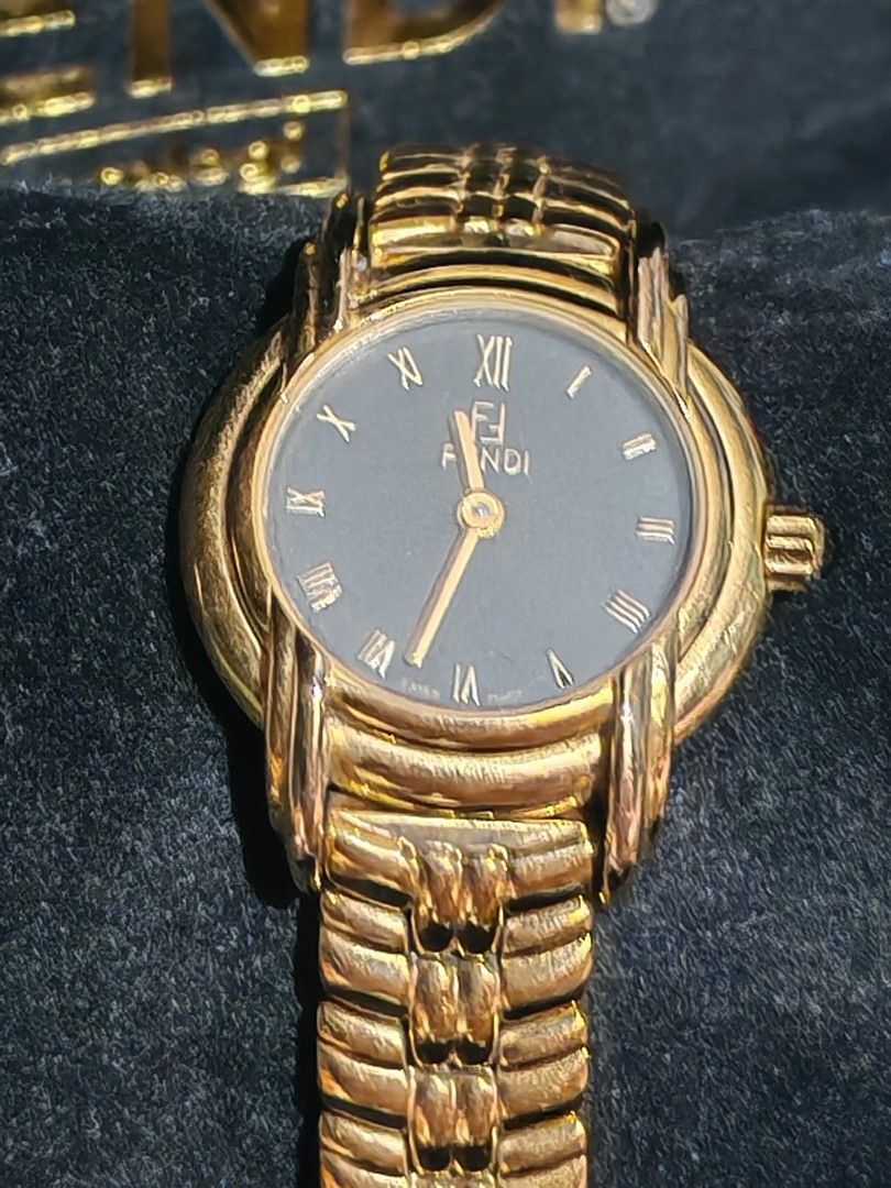Fendi Registered Model Swiss Made Quartz Watch (Category: Luxury Watches) located in Caloocan City. Submitted by mommyella22 (Listing ID 1446187640, Image 3). Description: - Genuine Fendi Watch - Swiss Made - Black Dial with Roman Numerals - Model Number: D63-678 - Registered Model - Includes Original Box - Comes with Extra Links - 3 ATM Water Resistance - A Classic and Timeless Piece.