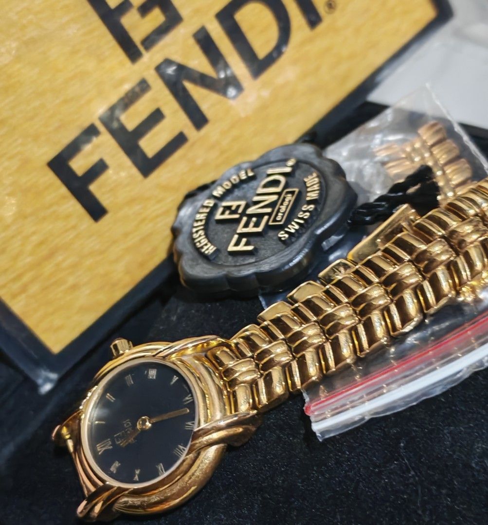 Fendi Registered Model Swiss Made Quartz Watch (Category: Luxury Watches) located in Caloocan City. Submitted by mommyella22 (Listing ID 1446187640, Image 2). Description: - Genuine Fendi Watch - Swiss Made - Black Dial with Roman Numerals - Model Number: D63-678 - Registered Model - Includes Original Box - Comes with Extra Links - 3 ATM Water Resistance - A Classic and Timeless Piece.