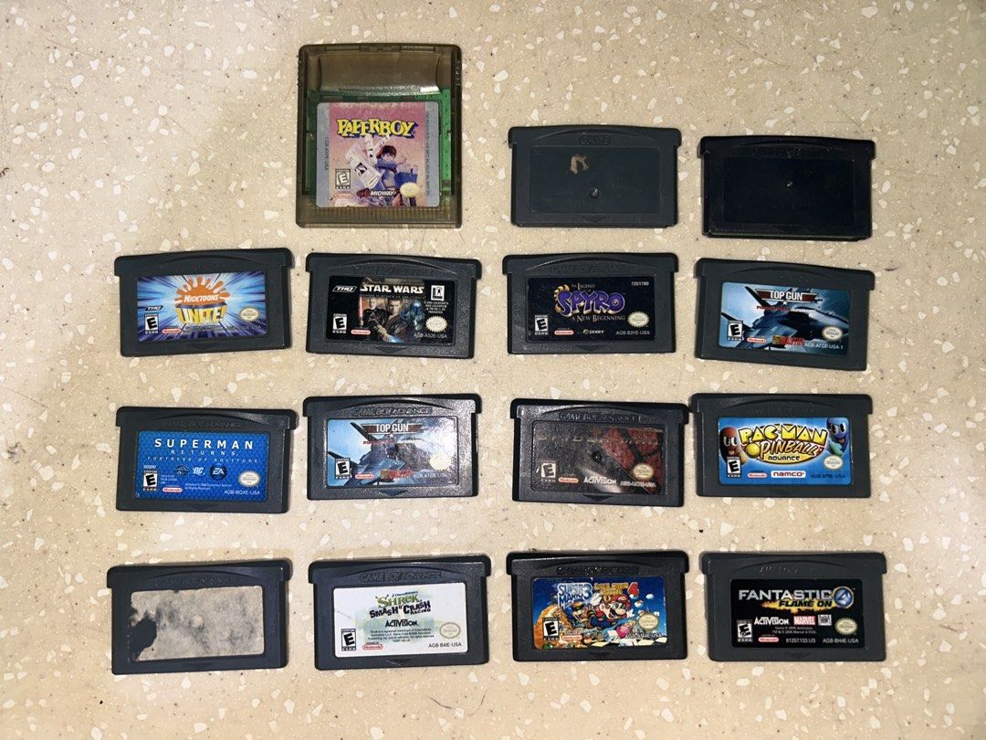 Game Boy Advance GBA Games (Category: Nintendo) located in Batangas. Submitted by skylerx (Listing ID 1446222579, Image 1). Description: Gameboy Cartridge 3,500 php negotiable Untested Original and Bootleg cartridges Tanauan, Lipa meetup Shipping via Lalamove or LBC Pm lang..