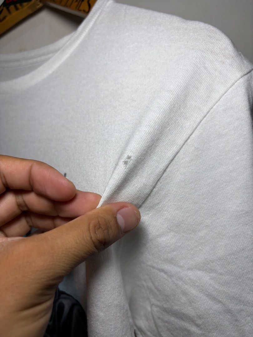 Ghostface tee (Category: Tshirts & Polo Shirts ) located in Calamba. Submitted by sinauna. (Listing ID 1446314540, Image 3). Description: WTS: Ghostface tee Condition/Issues: needs wash and one small hole (Note: Item’s not faded. Color may vary due to lighting) Dimension: 19.5x28.5 Size on tag: Medium Price: Mine - 349+SF Plus shipping fee! Free shipping if you purchase more than 3 items. Also, can give you a discount in my previous listings so c