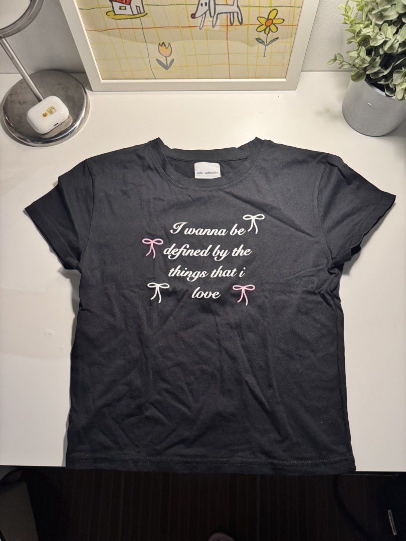girl almighty baby tee (Category: Shirts) located in Taytay. Submitted by beebopbelly (Listing ID 1446303718, Image 1). Description: ℬ size large (can fit s-m) ℬ no issues ℬ lightly used loc: taytay, rizal mop: gcash / bank transfer mod: lalamove.