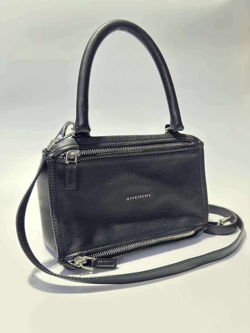 Givenchy Black Leather Pandora Mini Bag (Category: Luxury Bags & Wallets) located in Santa Rosa. Submitted by le_classique (Listing ID 1446234489, Image 1). Description: G l V E N C H Y Small Antigona Small Pandora The perfect size ✨ Rank A comes with detachable long strap and dustbag .