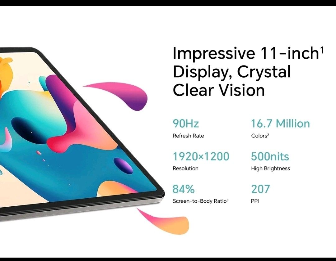 Honor (Category: Android) located in Singapore. Submitted by tonyjj (Listing ID 1446235721, Image 3). Description: - HONOR Pad X8b Tablet - 11-inch 90Hz Eye Comfort FullView Display - Massive 10100mAh Battery - LTE Connectivity - Powerful Snapdragon 6nm Chipset - Premium Metal Body - Immersive Quad-Speaker System - Light and Slim Design - Ideal for Entertainment & Kids 6GB RAM, 64GB ROM.
