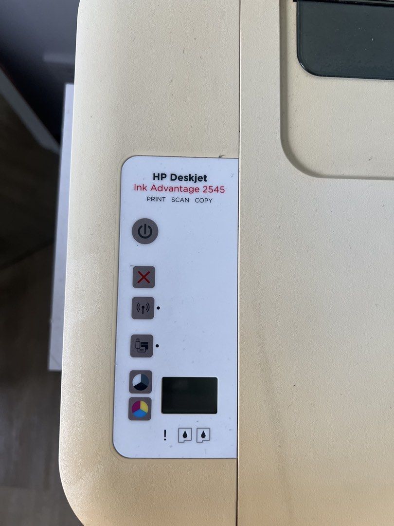 HP Deskjet Ink Advantage 2545 Printer (Category: Printers, Scanners & Copiers) located in Makati City. Submitted by shujiscloset (Listing ID 1446251860, Image 3). Description: - HP Deskjet Ink Advantage 2545 All-in-One Printer - Functions: Print, Scan, Copy - Features: Displays ink levels - Includes: Power cable - Condition: Tested and working.