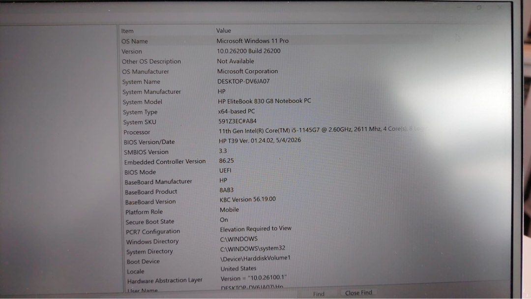 HP EliteBook Laptop G8 830493465528194846726
