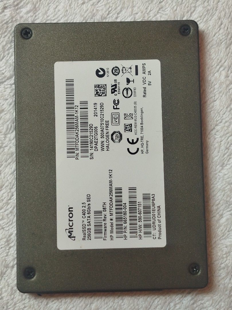 HP Micron RealSSD C400 2.5 256GB SATA 6Gb/s SSD