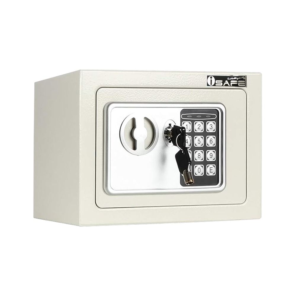 iSAFE™ ISF-10 Electronic Digital Safe Compact Size (Category: Safe) located in Taguig. Submitted by costuless.taguig (Listing ID 1348048096, Image 1). Description: Item Code: iSF-10 BEI SALE PRICE: ₱999.00 Note: Price may change without prior notice. iSAFE Safety Vault Electronic Digital Hotel Safe Vault ♡ Color: Beige ♡ Size: H17 x W23 x D17cm ♡ Material: Steel ♡ Simple keypad interface ♡ One-touch re-set button inside safe ♡ Time out period: Af