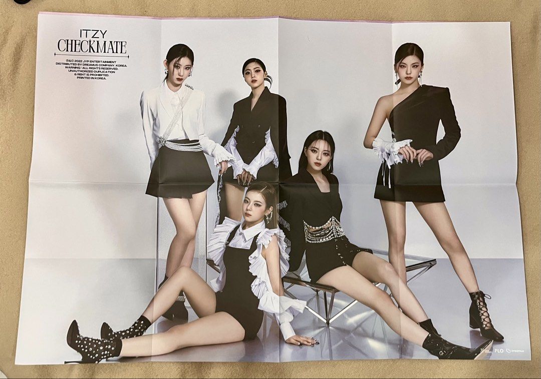 Itzy Checkmate Album Poster (Category: K-Wave Merchandise) located in Daraga. Submitted by iamhayleygrace (Listing ID 1446186543, Image 2). Description: ⋆. 𐙚˚࿔ decluttering 𝜗𝜚˚⋆ ₱10 each mod: jnt direct (albay) mop: gcash dop: 3 days no rush shipping ꕀ all items are onhand and official ꕀ no to sensitive buyer.