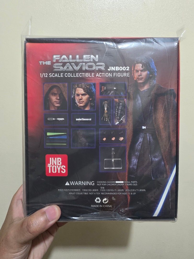 JNB Toys The Fallen Savior (Anakin Skywalker) (Category: Figurines & Statues) located in Mandaluyong City. Submitted by alyasbatman (Listing ID 1446344474, Image 2). Description: JNB Toys Anakin Skywalker *Mezco Style Soft Goods 1/12 Figure* Price: P4400.00 Condition: BIB, Checked, took photos then was put back to storage. Actual photos taken posted. RFS: Downsizing Collection ❗️❗️METRO MANILA SHIPPING ONLY❗️❗️ ✅️Shipping via Grab/Lalamove, shoul