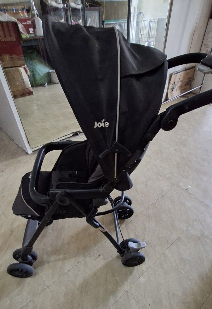 Joie Stroller! (Category: Strollers) located in Makati City. Submitted by reneodilon (Listing ID 1446195884, Image 3). Description: - Joie stroller in black and grey - Canopy included for sun protection - Effortless to maneuver, making outings a breeze - Conveniently folds for easy storage - Ideal for everyday use and travel - Looking for a new loving home! - Delivery c/o buyer - Pay thru G Cash .